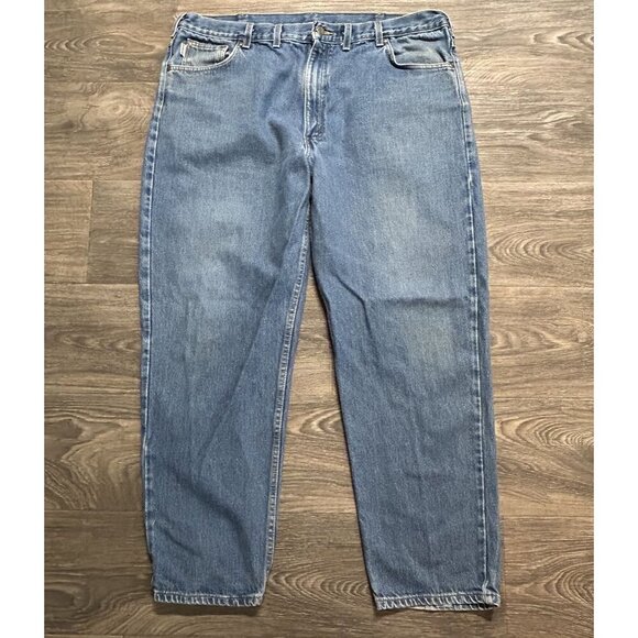 Vintage Carhartt Jeans Size 44x32 Straight Fit Heavyweight 5-Pocket B998 DST - Picture 2 of 9